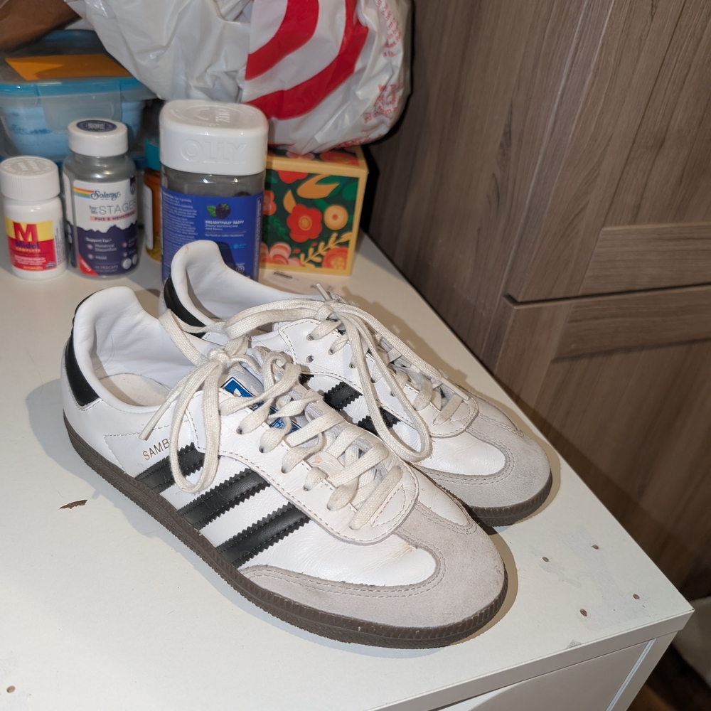 Adidas Samba Classic White and Black Men's Shoes